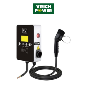Sạc ô tô điện EV AC 32A 22kW 3 pha có màn hình và quẹt thẻ RFID GEV210